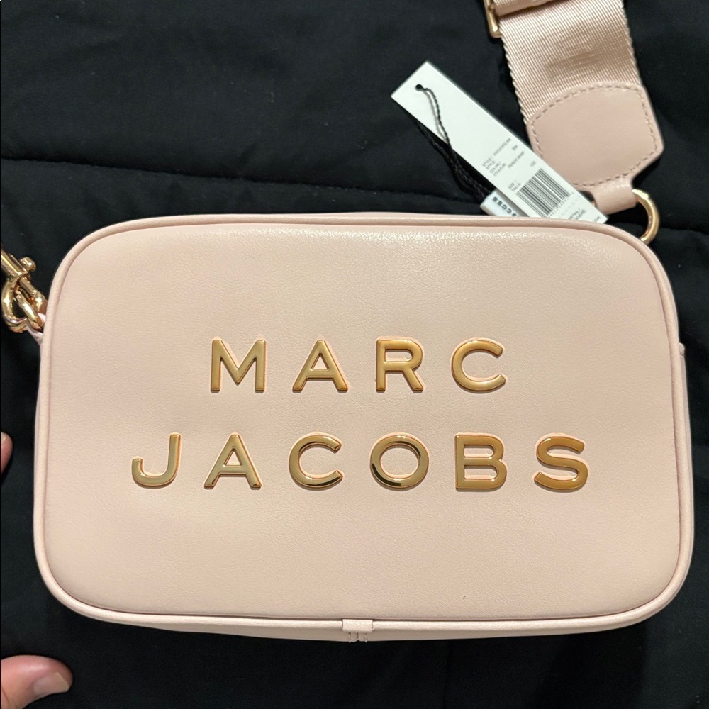 Marc Jacobs Light Pink Camera Bag with Gold Accents